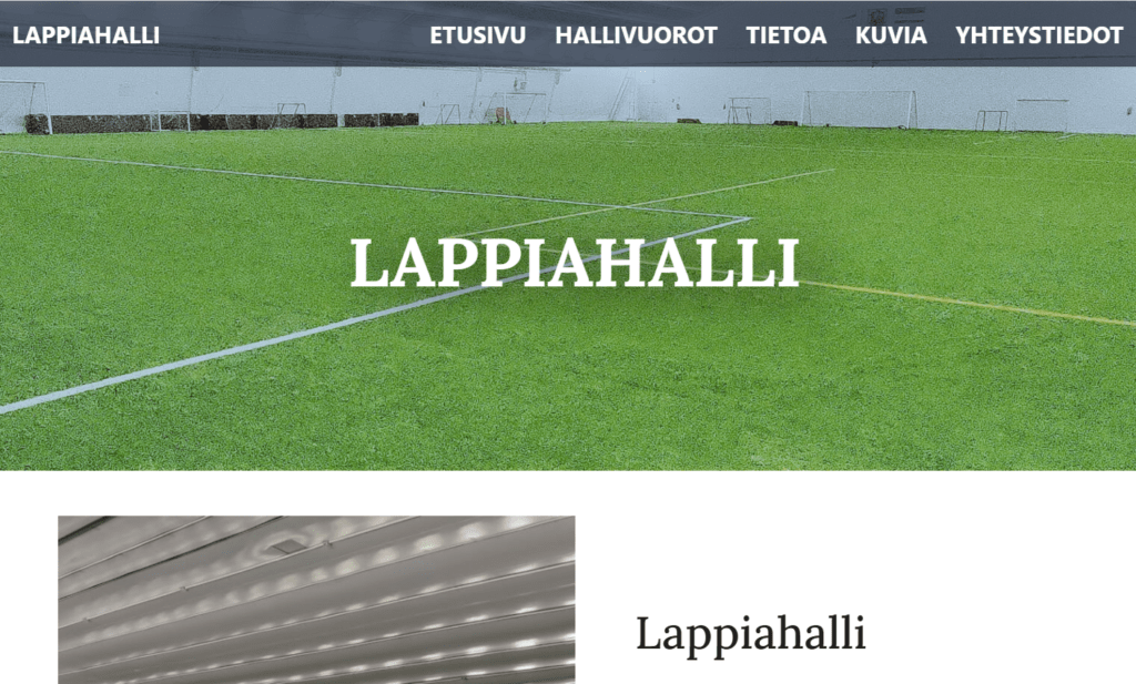 lappiahallin nettisivuista kuva