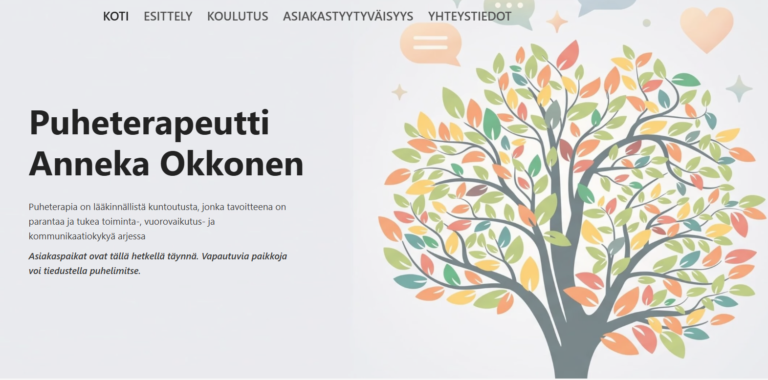 Puheterapeutti Anneka Okkonen